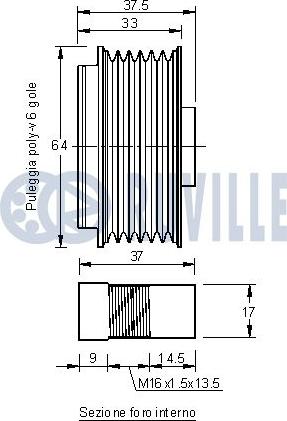 Ruville 542103 - Hihnapyörä, laturi inparts.fi