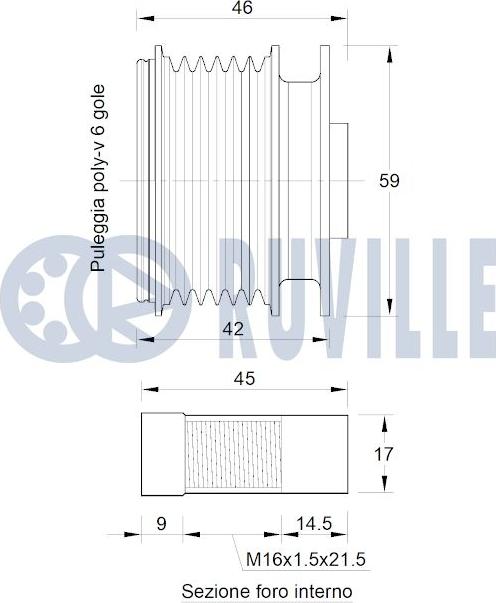 Ruville 542802 - Hihnapyörä, laturi inparts.fi