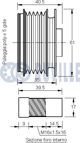 Ruville 542201 - Hihnapyörä, laturi inparts.fi