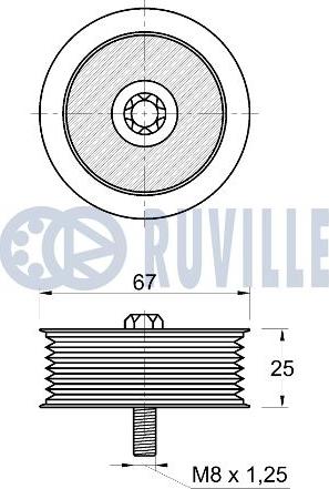 Ruville 542744 - Ohjainrulla, moniurahihna inparts.fi