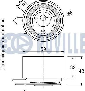 Ruville 542736 - Kiristysrulla, hammashihnat inparts.fi