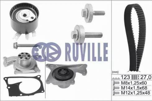 Ruville 55581703 - Vesipumppu + jakohihnasarja inparts.fi