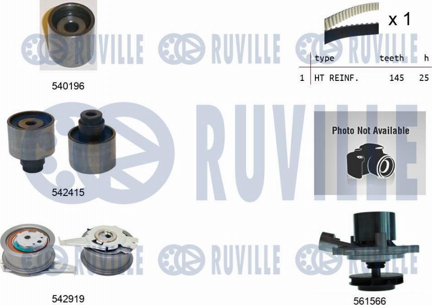 Ruville 5504981 - Vesipumppu + jakohihnasarja inparts.fi