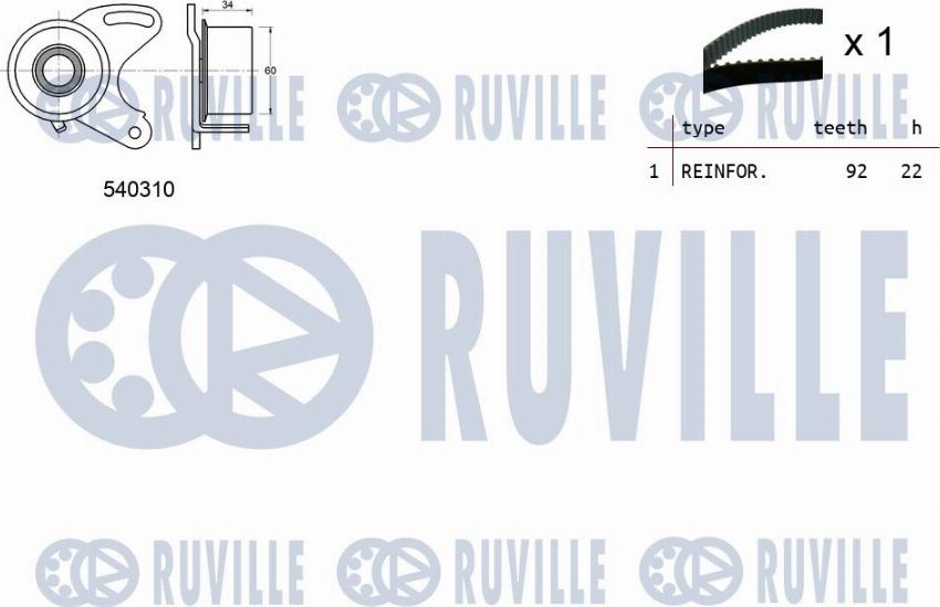 Ruville 550450 - Hammashihnasarja inparts.fi