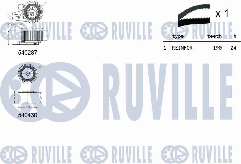 Ruville 550045 - Hammashihnasarja inparts.fi