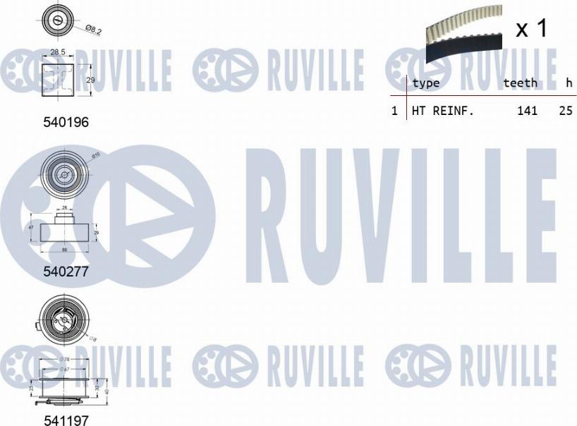 Ruville 550160 - Hammashihnasarja inparts.fi