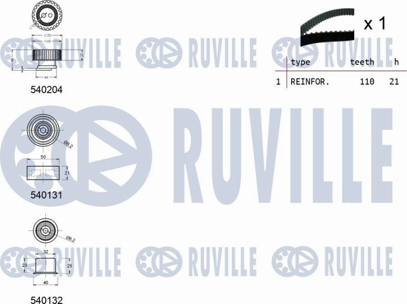 Ruville 550130 - Hammashihnasarja inparts.fi