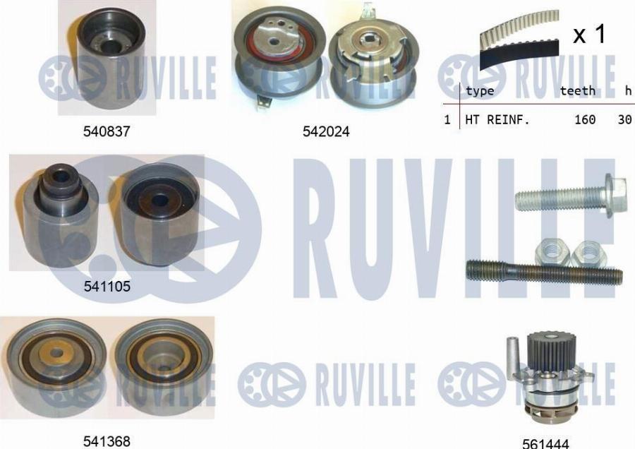 Ruville 5503052 - Vesipumppu + jakohihnasarja inparts.fi