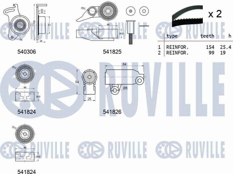 Ruville 550300 - Hammashihnasarja inparts.fi