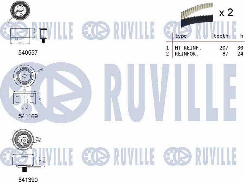 Ruville 550383 - Hammashihnasarja inparts.fi