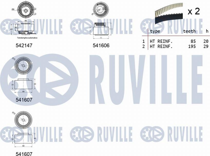 Ruville 550322 - Hammashihnasarja inparts.fi