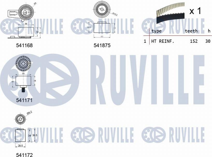 Ruville 550327 - Hammashihnasarja inparts.fi