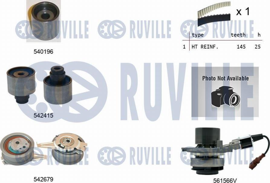 Ruville 5503762 - Vesipumppu + jakohihnasarja inparts.fi