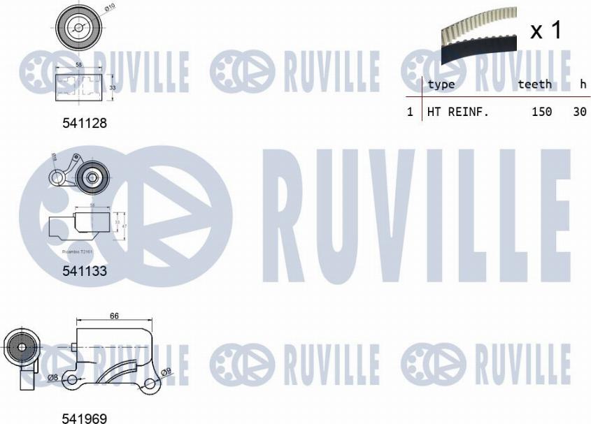 Ruville 550291 - Hammashihnasarja inparts.fi