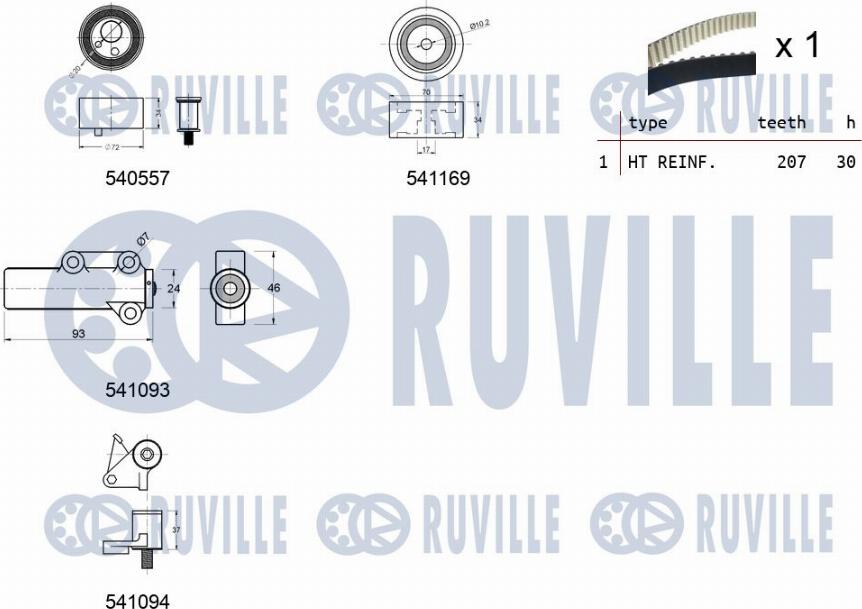 Ruville 550282 - Hammashihnasarja inparts.fi