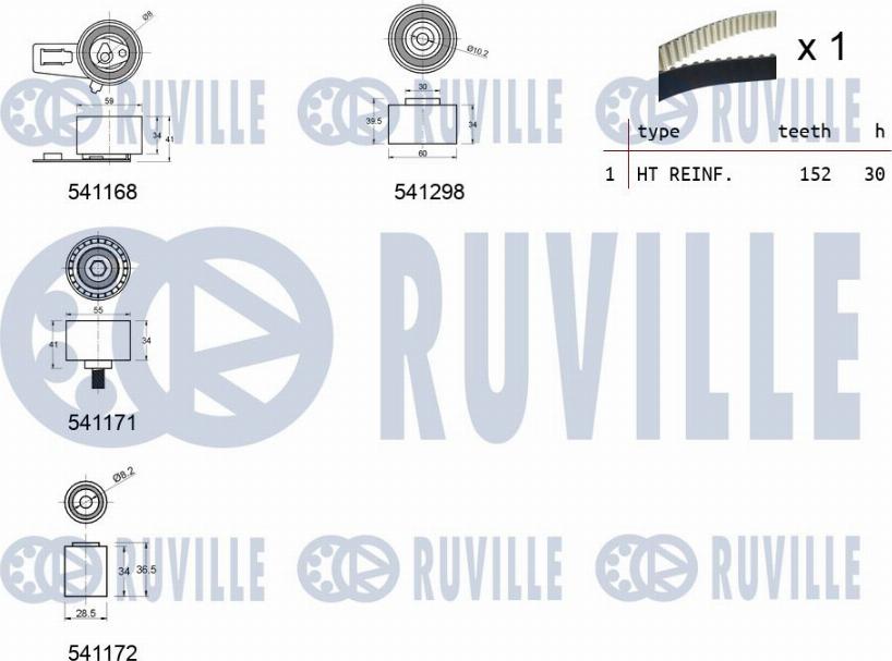 Ruville 550273 - Hammashihnasarja inparts.fi