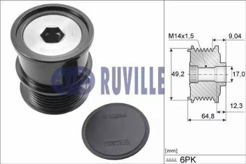 Ruville 55267 - Hihnapyörä, laturi inparts.fi