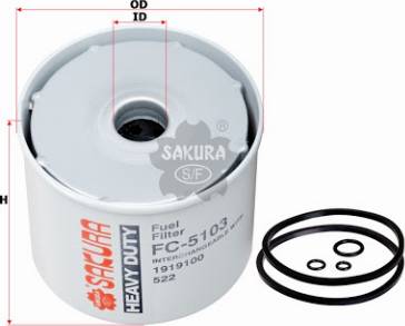 SAKURA FC-5103 - Polttoainesuodatin inparts.fi