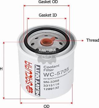 SAKURA WC-5705 - Jäähdytysnestesuodatin inparts.fi