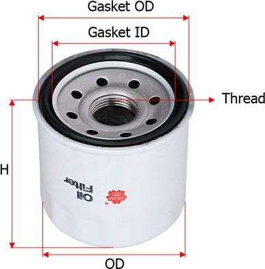 SAKURA Automotive C-9002 - Öljynsuodatin inparts.fi