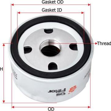 SAKURA Automotive C-2516 - Öljynsuodatin inparts.fi