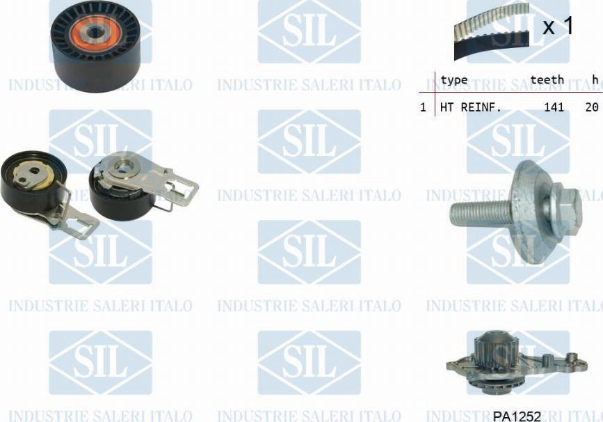 Saleri SIL K5PA1252 - Vesipumppu + jakohihnasarja inparts.fi