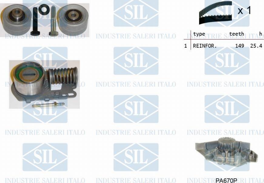 Saleri SIL K1PA670P - Vesipumppu + jakohihnasarja inparts.fi