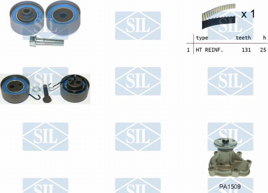 Saleri SIL K1PA1509 - Vesipumppu + jakohihnasarja inparts.fi