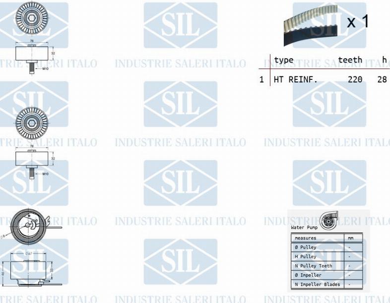 Saleri SIL K1PA1502 - Vesipumppu + jakohihnasarja inparts.fi