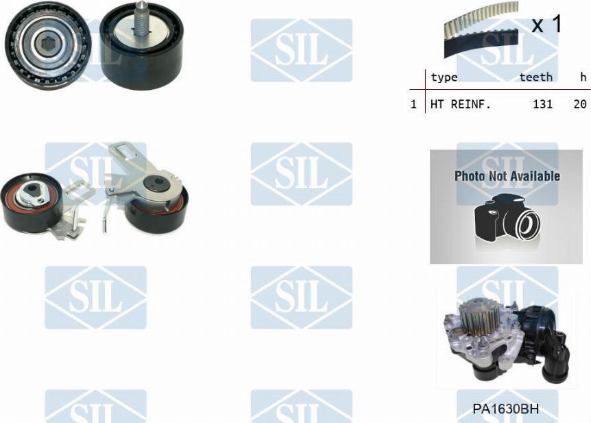 Saleri SIL K1PA1630BH - Vesipumppu + jakohihnasarja inparts.fi