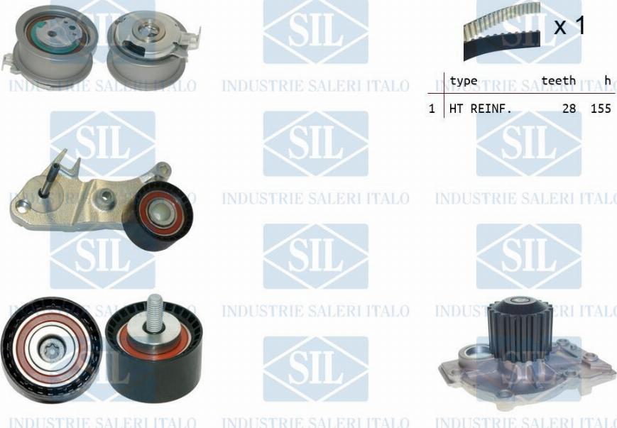 Saleri SIL K1PA1633 - Vesipumppu + jakohihnasarja inparts.fi