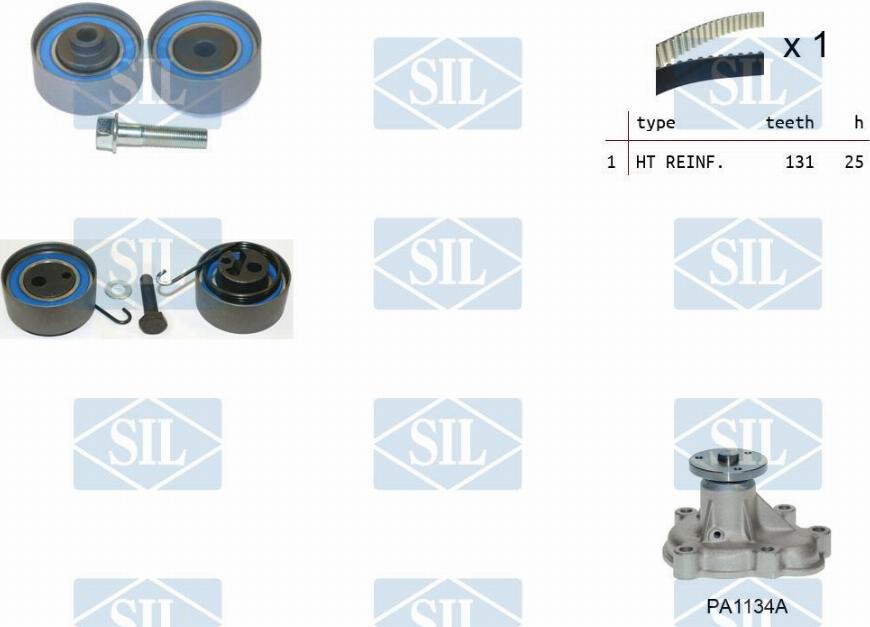 Saleri SIL K1PA1134A - Vesipumppu + jakohihnasarja inparts.fi