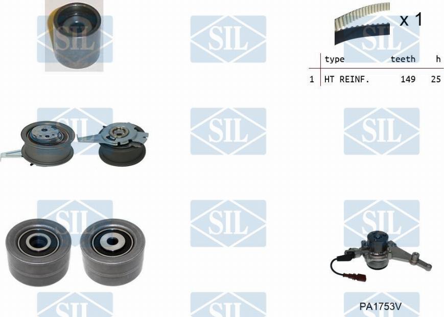 Saleri SIL K1PA1753V - Vesipumppu + jakohihnasarja inparts.fi