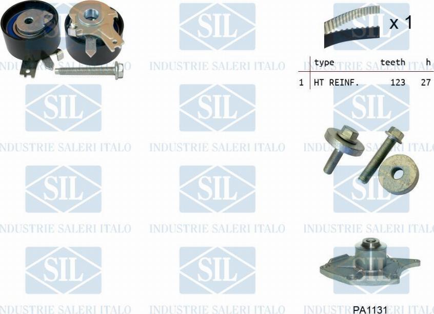 Saleri SIL K3PA1131 - Vesipumppu + jakohihnasarja inparts.fi