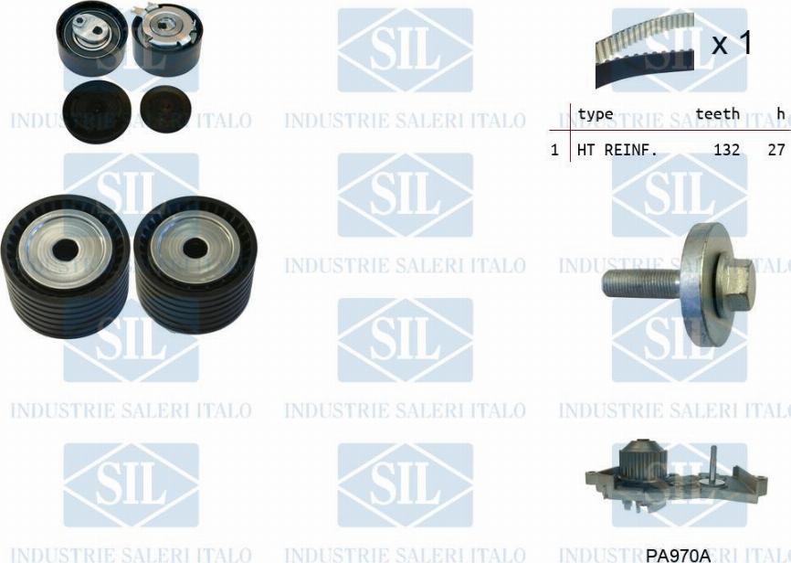 Saleri SIL K2PA970A - Vesipumppu + jakohihnasarja inparts.fi