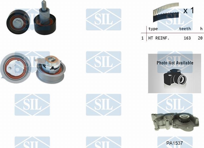 Saleri SIL K2PA1537 - Vesipumppu + jakohihnasarja inparts.fi