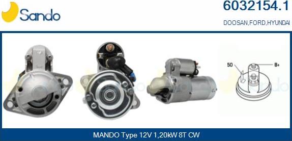 Sando 6032154.1 - Käynnistinmoottori inparts.fi