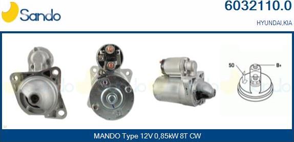 Sando 6032110.0 - Käynnistinmoottori inparts.fi