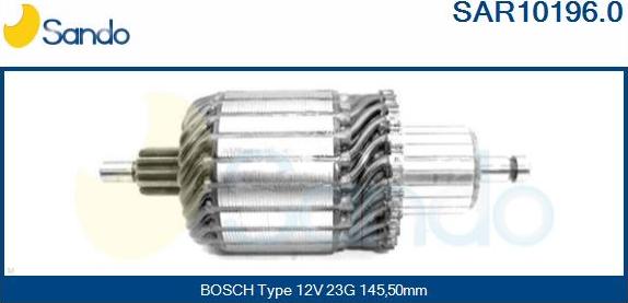 Sando SAR10196.0 - Ankkuri, käynnistinmoottori inparts.fi