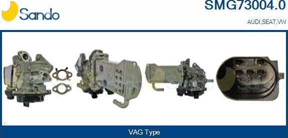 Sando SMG73004.0 - EGR-moduuli (pakokaasukierrätys) inparts.fi