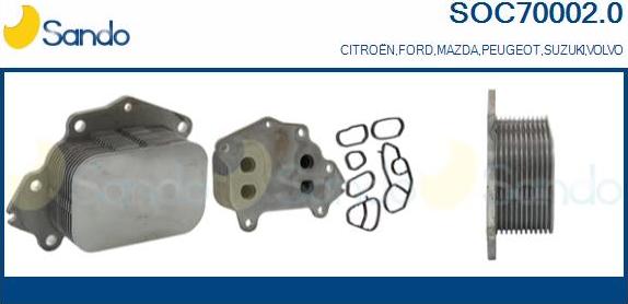 Sando SOC70002.0 - Moottoriöljyn jäähdytin inparts.fi