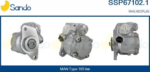 Sando SSP67102.1 - Hydrauliikkapumppu, ohjaus inparts.fi