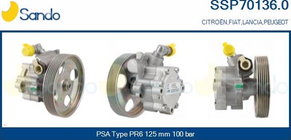 Sando SSP70136.0 - Hydrauliikkapumppu, ohjaus inparts.fi