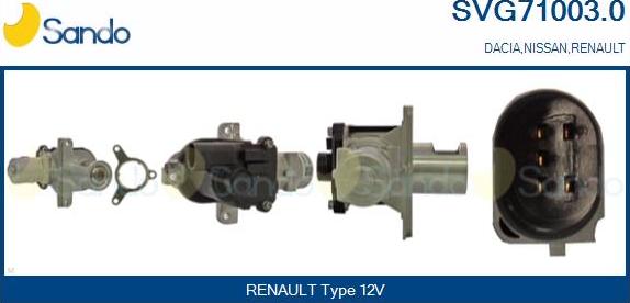 Sando SVG71003.0 - Venttiili, pakokaasun kierrätys inparts.fi