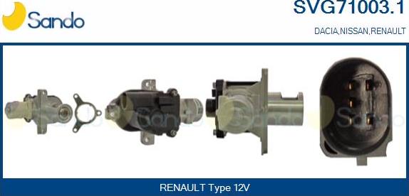 Sando SVG71003.1 - Venttiili, pakokaasun kierrätys inparts.fi