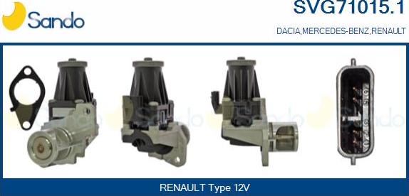 Sando SVG71015.1 - Venttiili, pakokaasun kierrätys inparts.fi