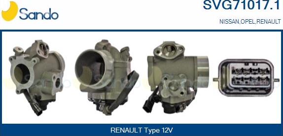 Sando SVG71017.1 - Venttiili, pakokaasun kierrätys inparts.fi