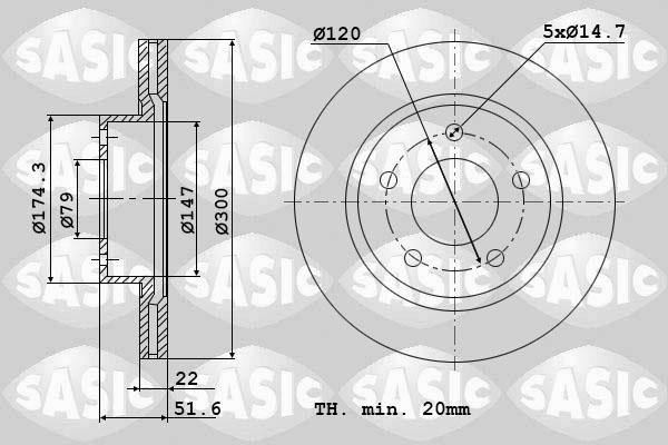 Sasic 9004910J - Jarrulevy inparts.fi