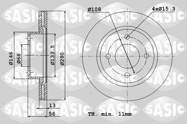 Sasic 9004492J - Jarrulevy inparts.fi