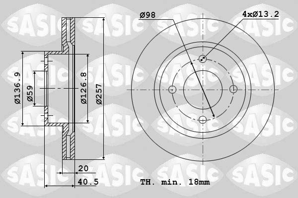 Sasic 9004455J - Jarrulevy inparts.fi